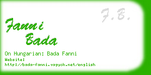 fanni bada business card